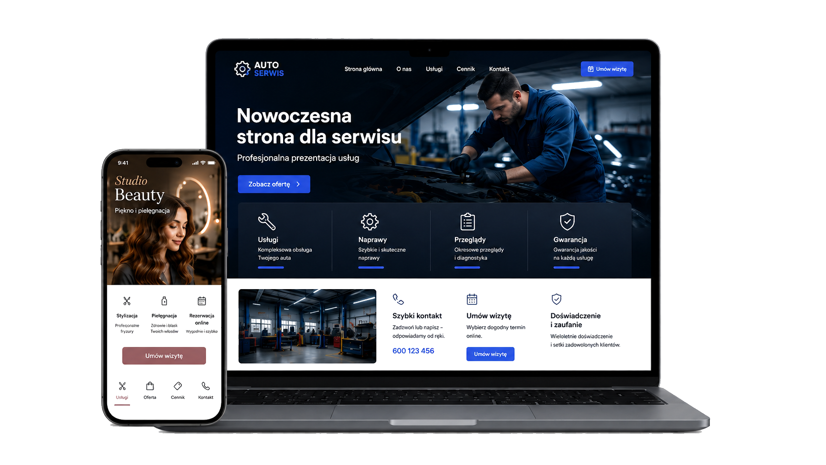 Przykład strony internetowej dla lokalnej firmy